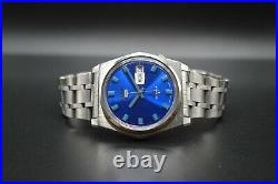 October 1968 Very Rare Vintage Seiko DX Blue Original Bracelet Automatic Watch