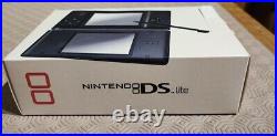Official Black Nintendo DS Lite, in original box, with inserts, Rare