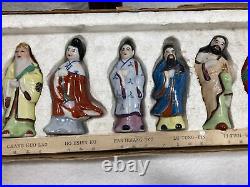 Old Chinese Eight Immortals Figurines With Original Box Rare