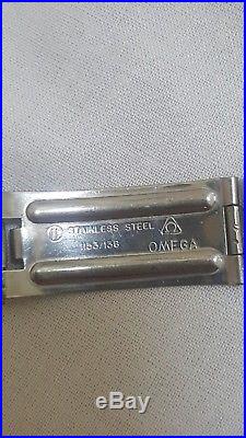 Omega Seamaster Automatic date rare dark green dial original SS band & box, big