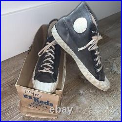 Original Box Rare 1940s US Keds Canvas High-Top Sneakers 9.5 MK 423 MADE USA