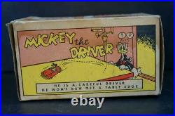 Original Vintage Mickey The Driver Box Only Very Rare Disney Tin Toys Wind Up