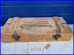 Original WW2 German Army Wooden Box RARE Pak 38 75mm KwK Box