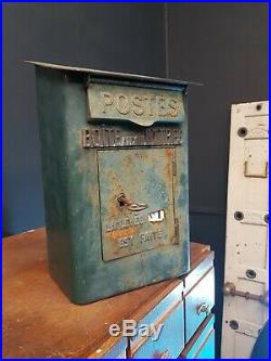 Original antique French green Post Box royalmail postbox letters rare