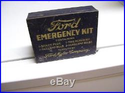 Original rare 30s Ford vintage Emergency kit box head lamps tool kit model a t