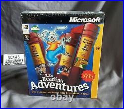 P. J.'s Reading Adventures Original Microsoft PC Big Box Game PJ's RARE SEALED