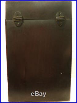 RARE 18th C. ANTIQUE WALNUT GEORGIAN PERIOD KNIFE BOX, ORIGINAL SLOTTED INTERIOR