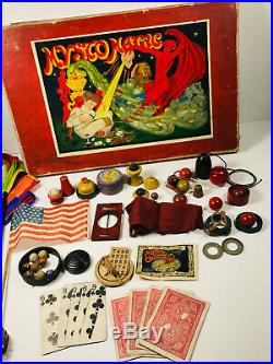 RARE 1909 Mysto Magic Set in Original box NEAR COMPLETE occult devil trick