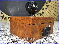 RARE 1920s Dunhill YZ Wood & Bakelite Nut Bird Pipe Smoking Tobacco Trinket Box