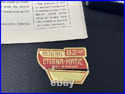 RARE 1960 Eterna-Matic Self Winding Men's Watch Original Box & Paperwork! READ