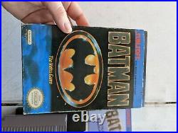 RARE 1989 BATMAN Complete In Box CIB Nintendo Video Game with Original Plastic NES