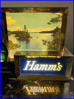 RARE BREWERIANA Lighted Vintage Hamms Beer Sign All Original W- Box! Work