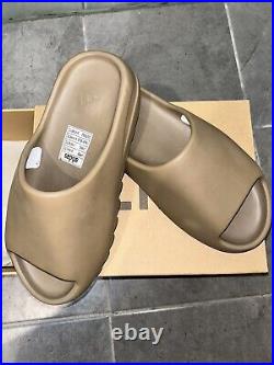 RARE COLOURWAY Yeezy Slide Earth Brown FV8425 SIZE 10, USED WITH ORIGINAL BOX