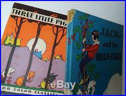 RARE Children's 4 Book Set w Box 1931 Little Black Sambo etc McLoughlin Art Deco