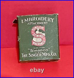 RARE Complete Vintage Singer Embroidery Attachment 26532 In Box 26538 Spool Rod+