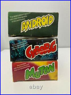 RARE Denys Fisher Android Cyborg Muton Action Figures in original Boxes