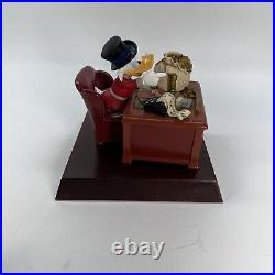 RARE Disney Scrooge McDuck Talking Bank Clock Sculpture- Includes Original Box