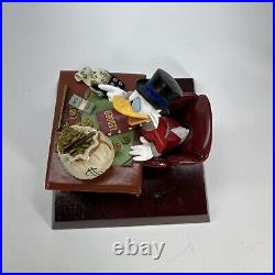 RARE Disney Scrooge McDuck Talking Bank Clock Sculpture- Includes Original Box