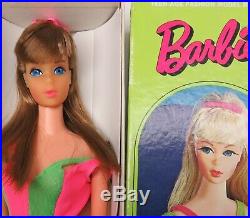 RARE EXC Center Eye Light Brunette Standard Barbie Doll in BOX Vintage