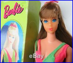 RARE EXC Center Eye Light Brunette Standard Barbie Doll in BOX Vintage