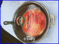 RARE GRISWOLD Cast Iron Chicken Fryer / Glass Lid and Original Box GRISWOLDWARE