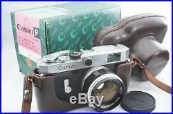 RARE! Good CANON P Camera & 50mm f1.4 Lens with Original BOX From JAPAN