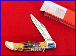RARE & IMPORTANT Case XX USA 5165L STAG LOCKBACK mint/box folding hunter knife