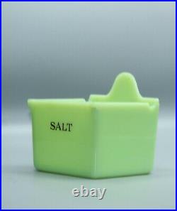 RARE! Jadite Original Jeannette Salt Box 1930's
