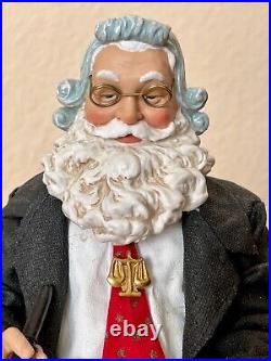RARE Kurt Adler Fabriche Lawyer Santa Figure Mint Condition Original Box