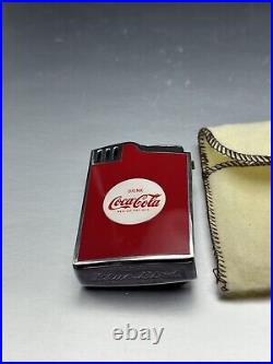 RARE MINT Deluxe Blue-Bird Coca Cola Red Musical Lighter in Original Box + pouch