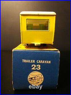 RARE. Matchbox Lesney #23 Trailer Caravan. Yellow In Original Box