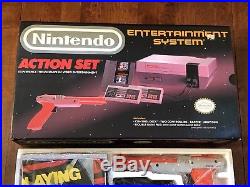 RARE NEW IN BOX Original Nintendo Entertainment System Action Set Gray Console