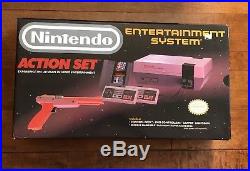 RARE NEW IN BOX Original Nintendo Entertainment System Action Set Gray Console