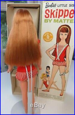 RARE Near Mint PINK SKIN Redhead Skipper with BOX, headband, accessories 1967