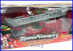 RARE Sealed Hasbro Transformers RID Level 4 Optimus Prime Electronic Fire Truck