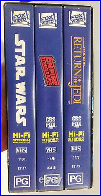RARE Star Wars VHS VIDEO Original First release Box Set PAL version Original