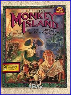 RARE! The Secret of Monkey Island for PC Lucas Arts Original Complete BIG BOX