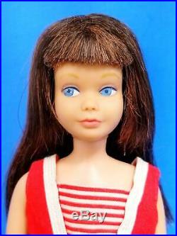 RARE Two Tone Brunette Skipper Doll #950 WithBox & Accessories Vintage 1960's
