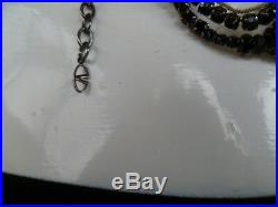 RARE VALENTINO BLACK CRYSTAL STATEMENT NECKLACE with BOX EX COND