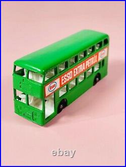 RARE VINTAGE 1960'S MATCHBOX ESSO DAIMLER BUS #74 Green in Original Box