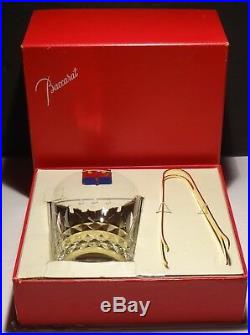 RARE VINTAGE BACCARAT CRYSTAL PICCADILLY ICE BUCKET with TONGS IN ORIGINAL BOX