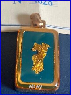RARE VINTAGE Gold Nugget Pendant Special with certification and original box