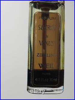 RARE VINTAGE WEIL ZIBELINE SECRET DE VENUS PURE PARFUM 4/7 oz + ORIGINAL BOX