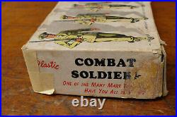 RARE Vintage 1950s Louis Marx Combat Soldier Vinyl Plastic with Original Box