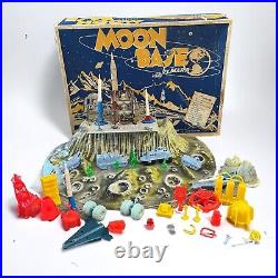 RARE Vintage Marx Moon Base Playset Toy with Original Box