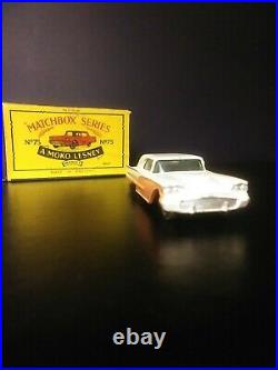 RARE Vintage Matchbox #75 Ford Thunderbird Blue Base VNM In Original Box