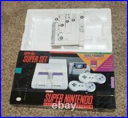RARE WALMART Original Super Nintendo SNES Super Set BOX, STYROFOAM, POSTER ONLY