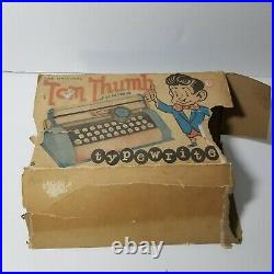 RARE vintage TOM THUMB TYPEWRITER 1950's with original box