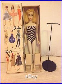 Rare #1 Barbie Tm Box, Tm Stand, #2 Body Japan In Box, Lush #3 Blond Barbie Doll