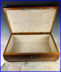 Rare 18th e 19th C French Coffret d' Marriage, Cut Steel Pique, Cashmere Box
